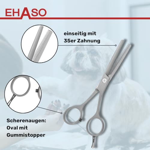 EHASO einseitige Modellierschere, 15cm mit 35er Zahnung