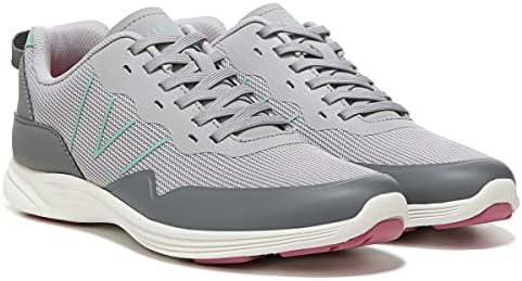 Vionic Women's Agile Audie Walking Sneakers-Supportive Lace-Up Sneakers That Include Three-Zone Comfort with Orthotic Insole Arch Support, Medium and Wide Fit, Light Grey 8 Wide | Image 1