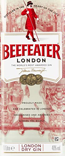 Beefeater London Dry Gin – Edler und hochwertiger Premium-Wacholderschnaps, nach London Dry Gin-Art hergestellt – 1 x 1 L – 40% Vol. – Bild 5