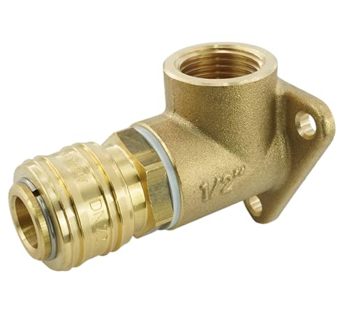 Joe Bar Team Confezione Da 5 Raccordi A Morsetto Per Tubo 1/2" In Ottone - Per Gas, Carburante, Acqua Raccordo A Innesto Per Tubi Gas Carburante - Foto 4