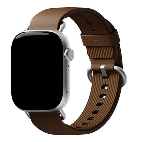 Image of DailyObjects Ellipse Leather Watch Strap Compatible with Apple Watch Series 11 /10 (42mm) | Series 9 /8 /7 41mm, SE3 /SE2 /SE /6 /5 /4 (40mm) | Series 3 38mm -Watch Not Included