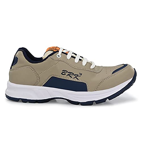 Image of BRK Footwear Men's Blue Running Sports Shoes | Lace-Up Lightweight Sneakers | Rubber Sole | Cushioned Gym Walking Casual Athletic Shoes for Men