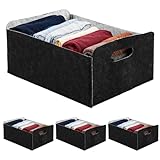 WOPPLXY Juego de 4 cajas de fieltro, 31 x 25 x 15 cm, cesta de fieltro,...