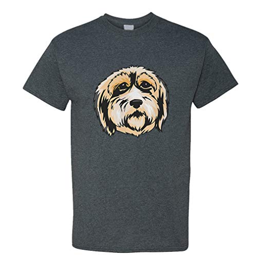 Custom Funny Graphic T Shirts for Men Polish Lowland Sheepdog Head Cotton Top Smoke Design Only Medium