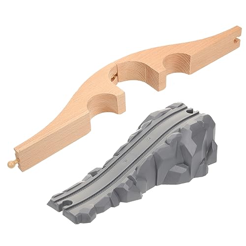 Sosoport Realistic Bridge and Model for Train Tracks 2pcs Toy Railway Scene Accessories for Boys and Girls