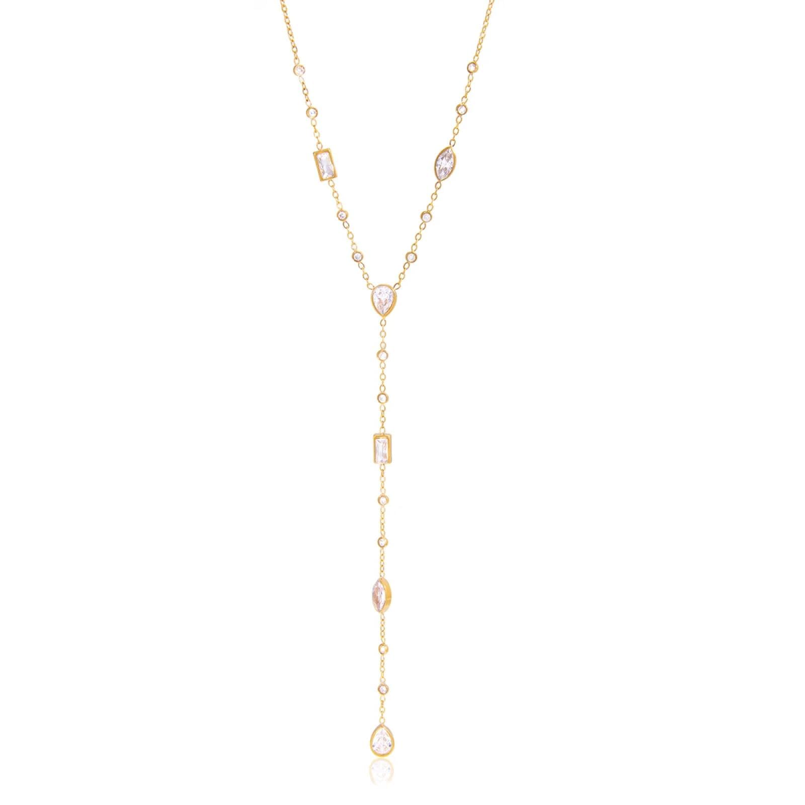 Collier géométrique de créateur style minimaliste en maille fine