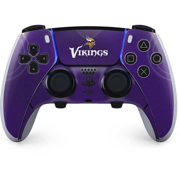 Skinit Decal Gaming Skin Compatible with PS5 DualSense Edge Pro Controller - Officially Licensed NFL Minnesota Vikings Team Jersey Design