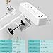 Desk Clamp Power Strip with USB C, 3 Outlets Desktop Mount Power Station with 6.5 ft Plug Extension Cord, White