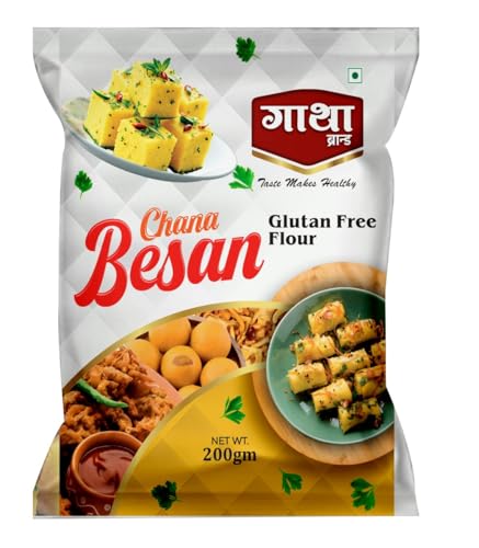 Image of Gatha Besan (Gram Flour) 250 gm each (pack of 2) - 100% Pure Chana Dal Flour | Finely Ground | No Preservatives, No Chemicals | Ideal for Pakora, Sweets & Daily Cooking