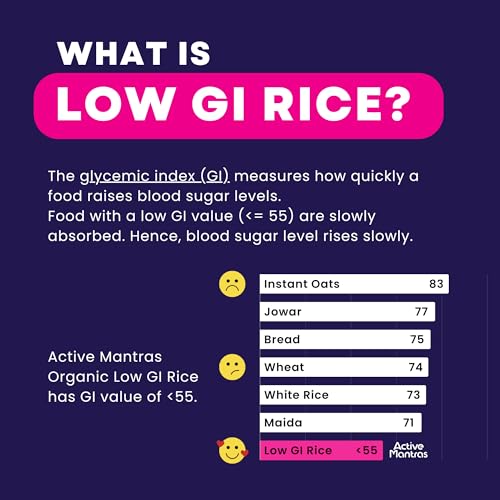 24 Mantra Organic Low G.I Rice - 5Kg | Diet & Diabetic Friendly | Certified Low Sugar Rice | Certified Organic & Naturally Gluten-Free