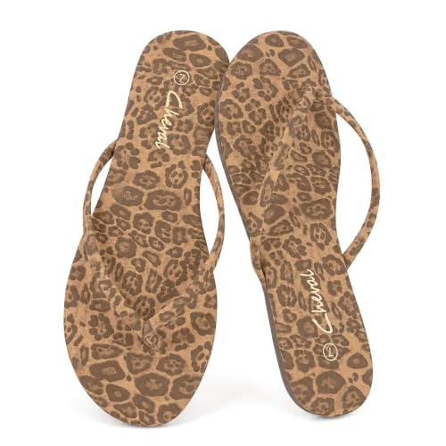 Image of Cheval Flat Leather Flip Flops for Women, Comfortable Dressy Thong Sandals 2026 Summer and Spring Vacation Essentials, Chanclas Para Mujer