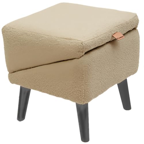 AOUTN 折りたたみ式 ペットランプ 犬用はしご 猫、小型犬、大型犬対応 軽量 分割式 多機能スツール ベッドやソファに楽にアクセスできるペット用階段 犬用ステップ (プラッシュ,カーキ)