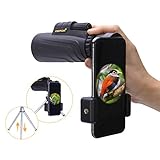 Holisouse 10x42 Monocular Compact Night Vision Telescope High Power Spotting Scope HD BAK4 Prism FMC with Phone Adapter Mount and Tripod for Adults Kids Outdoor Hunting Camping Fishing Traveling