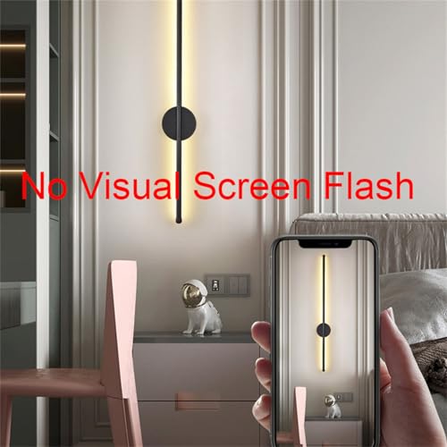 Aplique de pared interior de metal y acrílico negro de 100cm LED 5