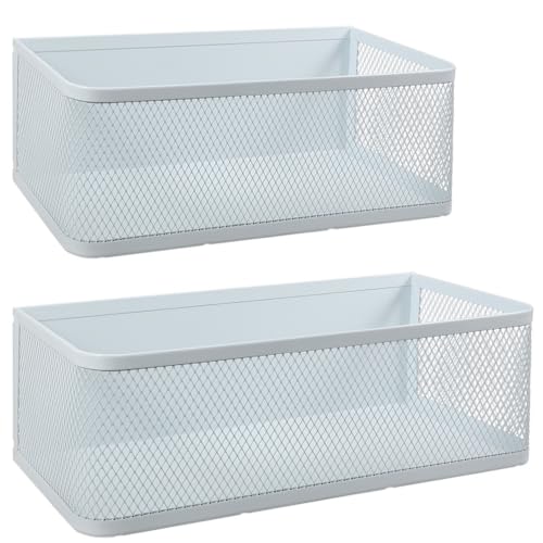 Picowe 2 Pack Magnetic Laundry Organizer, Magnet Basket for Laundry Room,16.5lb Capacity Magnetic Shelf for Washer /Dryer, Fridge & Small Spaces ( L+XL, White)