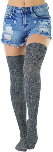 Image of ToBeInStyle Women's Over The Knee Knit Thigh High Warm Socks