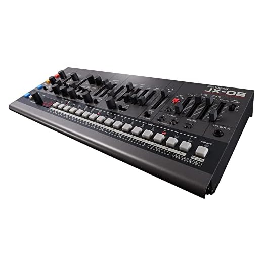 Sintetizador Boutique y módulo de sonido Roland JX-08 – Reedición moderna y compacta del mítico Roland JX-8P de 1985 con nuevos efectos, secuenciador polifónico y más – Ligero, portátil