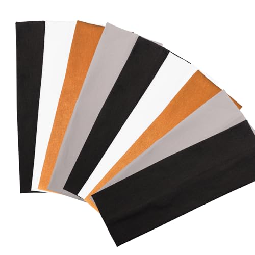 SUSUNATURE Headbands for Women 9 PCS Soft Cotton Cloth Stretchy Hair Bands Sweat Thick Headband Non Slip Head Bands for Women's Hair