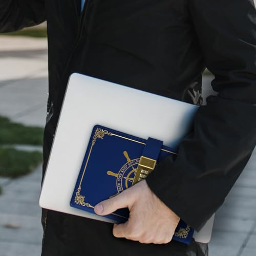 Journal en cuir A5 avec cadenas à combinaison bloc-notes noir - 5
