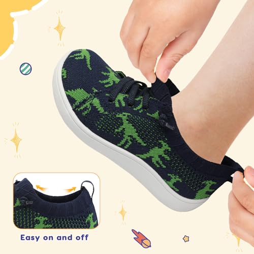 Image of LeIsfIt Toddler Shoes Girls Boys Wide Shoes Kids Zero Drop Minimalist Sneakers Barefoot Slip on Tennis Sneakers