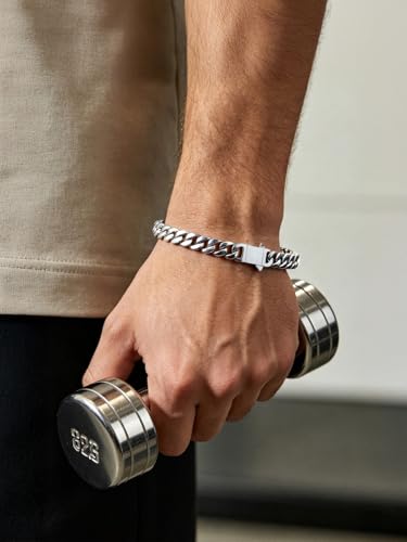 Pulsera Supcare Cuban Link para Hombre 7mm Acero Inoxidable miniatura 3