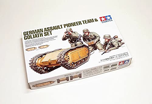 Figurines Tamiya 35357 de pionniers allemands et Goliath à l'échelle 1/35 pour diorama