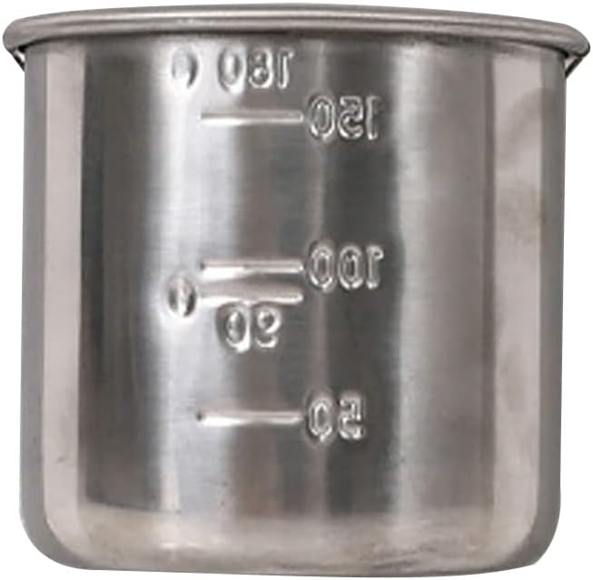 Rice Measuring Cup Stainless Steel Measuring Cup Rice Cooker Cup with Scale for Food Dry Ingredient Cooking Baking Cups (Silver)
