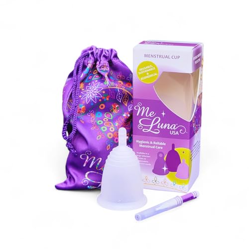 Image of Most Customizable Menstrual Cup with Stem Handle | MeLuna Me Luna | Comfortable Period Cup Reusable Cup | Tampon Pad Alternative for All Body Types | Classic