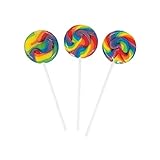 Fun Express Mini Rainbow Swirl Lollipops- Pack of 38, 1.25 Pounds