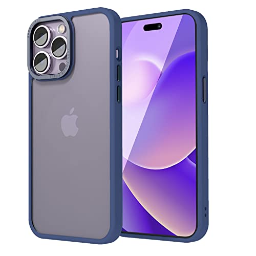 Image of eller sante Trans Armor for iPhone 14 Pro Case Cover, 6 Feet Drop, Metal Ring Camera Protection, Shockproof, Scratch Resistant, Slim, Compatible with iPhone 14 Pro Back Cover - Dark Blue
