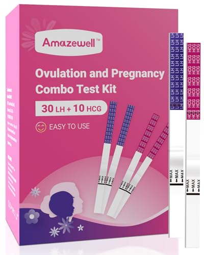 Image of Ovulation Test Strips and Pregnancy Test Strips Kit, Ovulation Strips Fertility Test for Women, 30 LH Test + 10 HCG Test, Ovulation Predictor Kit for Home