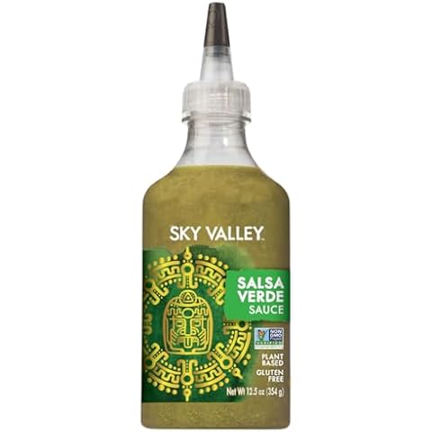 Sky Valley Salsa Verde Sauce - Green Salsa Verde, Medium Heat, Keto Salsa, Gluten Free, Vegan, Non-GMO, Salsa Verde Hot Sauce, Green Hot Sauce - 12.5 Oz Cover