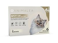 Animalea® NEU Spot On Natürlicher Zeckenschutz für Katzen bis zu 6 Monate Schutz [6 x Pipetten] - Für Katzen Ab 3 Monate Geeignet - Repellent Gegen Zecken, Flöhe, Läuse und Mücken - Sofortige Wirkung