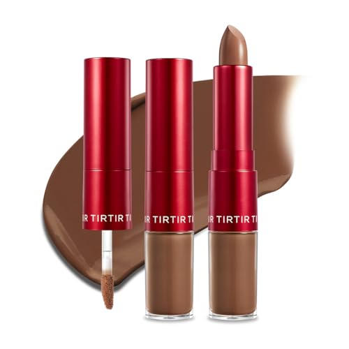 TIRTIR Glide&Hide Blurring Concealer - Creamy texture, Conceals dark circles and wrinkles, Dual formula (liquid tip & balm stick), Long-lasting wear, Korean Makeup, #9N, 0.28 Oz