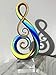 Badash Rainbow Note Murano-Style Art Glass Centerpiece - 11