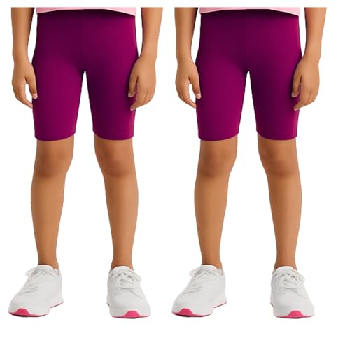 Image of Joe & Joe Shorts for Girls Premium Cotton Lycra Cycling Shorts - Pack of 2 | Inner Shorts for Yoga & Sports & School Uniform.
