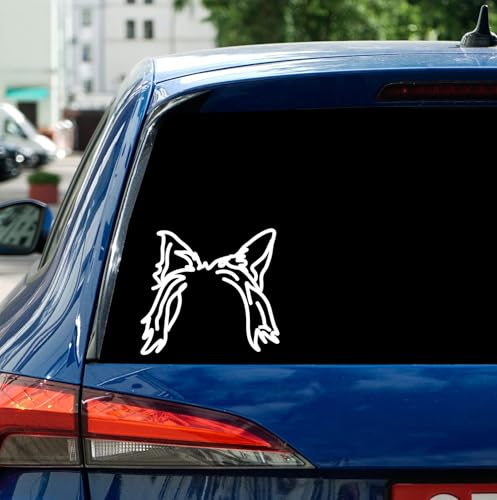 Calcomanía para coche Silky Terrier y pegatina minimalista para amantes de las mascotas 3