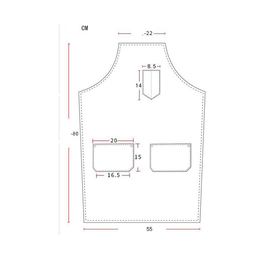 SSDD Barista Denim Delantal Verano Retro Pelo Salón Tienda de Encaje Cocina Restaurante (Size : Gray)