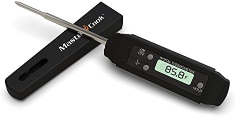 MASTER COOK Pocket Meat Thermometer Instant Read, Mini, Black