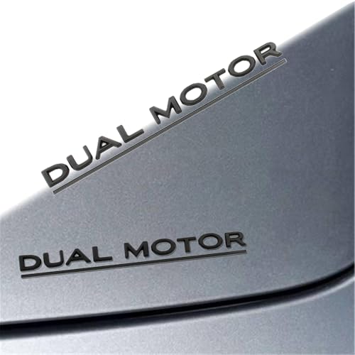 Image of 3D Dual Motor Badge Emblem Sticker Compatible for Tesla Model 3 Y X S Accessories (Matt Black)