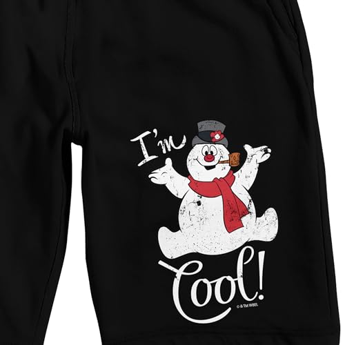 Frosty The Snowman I'm Cool Men's Black Sleep Pajama Shorts2
