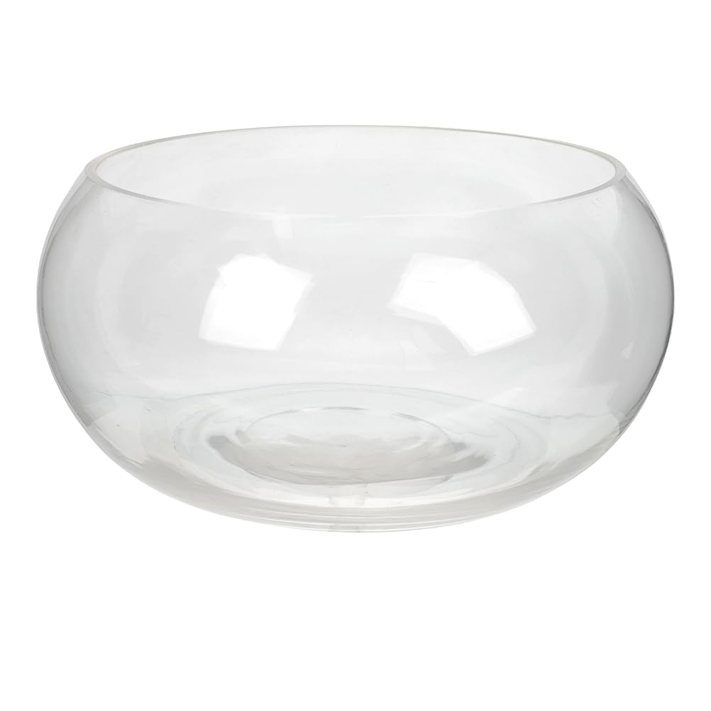 BESPORTBLE Fish Tank Decorations Goldfish Bowl Punch With Lid Mini Pond Basin Round Aquarium Spherical Glass Fish Vase Lotus Planter Terrarium Hydroponic Glassware Aquarium 16 * 10cm