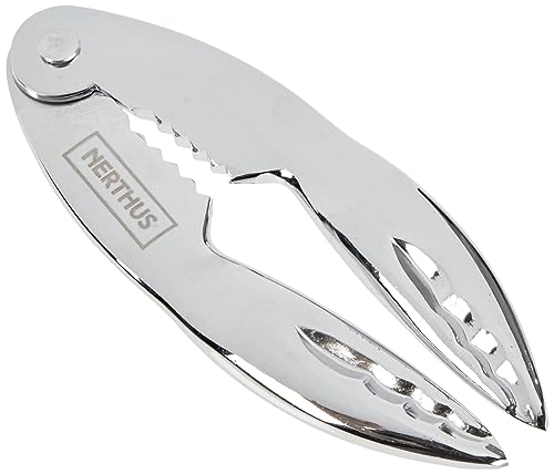 NERTHUS FIH 383 Pinzas para Marisco, Plata, Acero Inoxidable