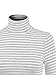 MixMatchy Women's Casual Turtleneck Long Sleeve Striped Crop Shirts Sweaters Fall Winter Fashion Heather Grey L