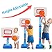 Toddler Basketball Hoop Indoor Mini Adjustable Basketball Goal with Ball Pump Outdoor Toys Backyard Game Outside Pool Basketball Toys for 3 4 Year Old Boy Girl Kid Toy Age 4-8 Birthday Gift