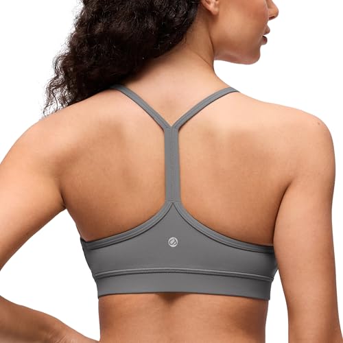 Image of CRZ YOGA Butterluxe Y Back Sports Bras | Light Support, Removable Pads, Yoga, Extremely Soft, Scoop Neck, Spaghetti Strap, for Women