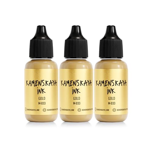 KAMENSKAYA Juego de 3 tintas de alcohol metalizadas de 15 ml
