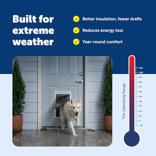 PetSafe Extreme Weather Plastic Dog Door, 3-Flap Insulated, Large - image 7