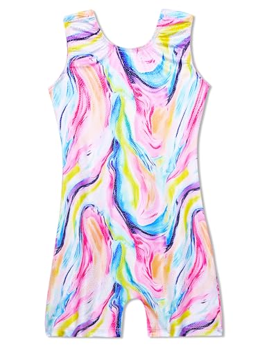 Image of Domusgo Gymnastics Leotards for Girls Sparkly One Piece Biketard Size 1-10Y