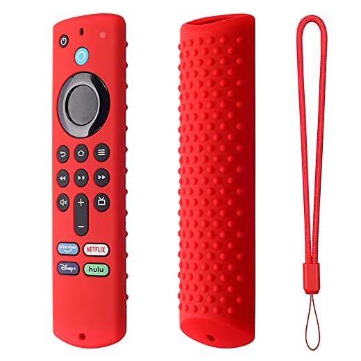 Compatível com a tampa remota Fire-TV-Stick 4K Max/3rd Gen | Estojo de controle remoto de silicone macio com cordão | Capa protetora luminosa à prova de choque para -Stick 4k Max (10 cores)